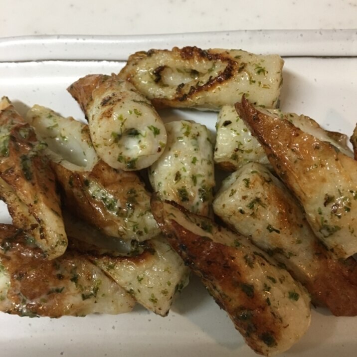 マヨ好きに!竹輪のマヨ青海苔焼き